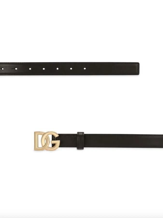 Dolce & Gabbana logo-plaque buckle-fastening belt