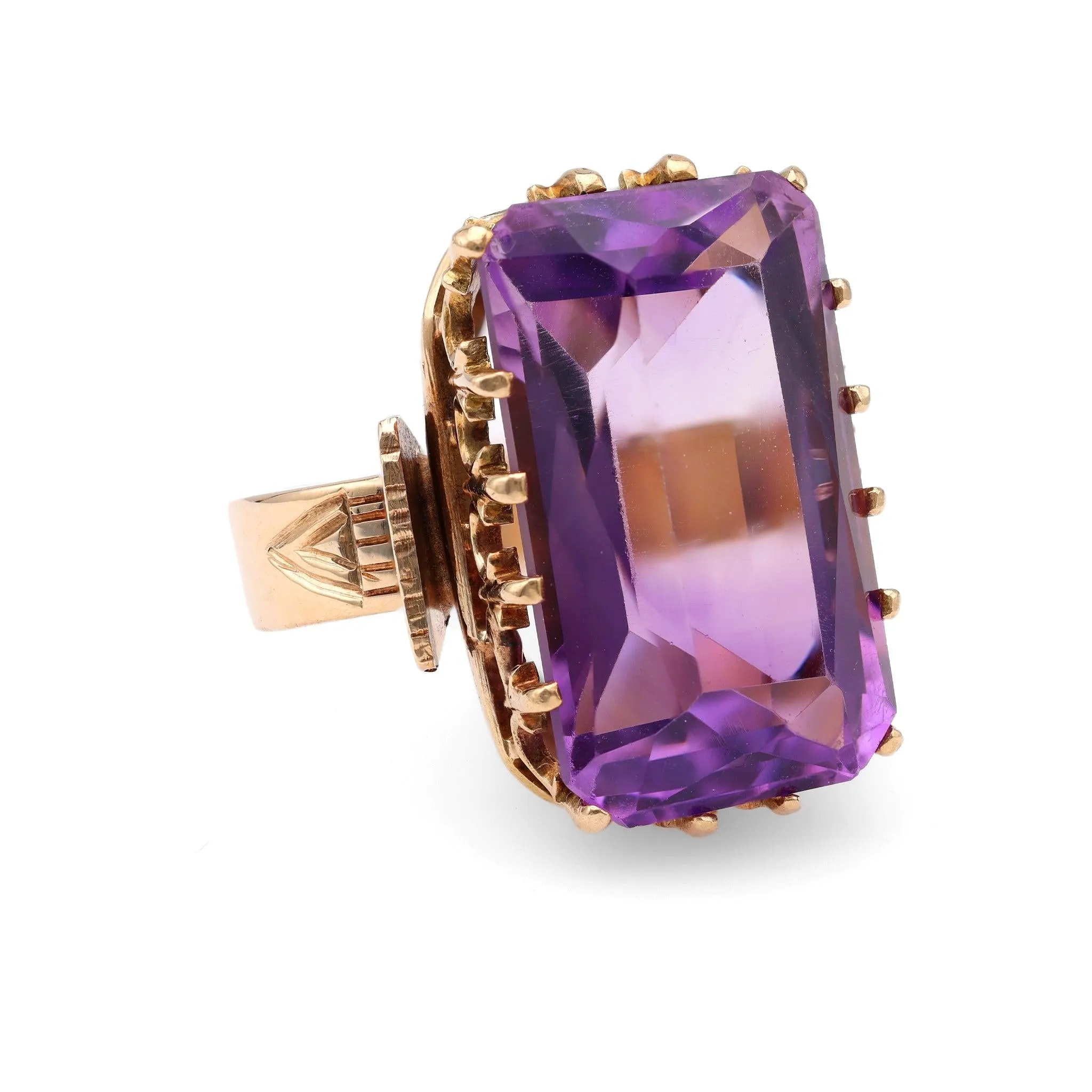 Edwardian Amethyst 14k Yellow Gold Ring