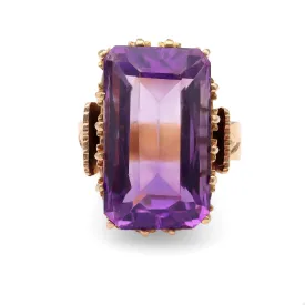 Edwardian Amethyst 14k Yellow Gold Ring