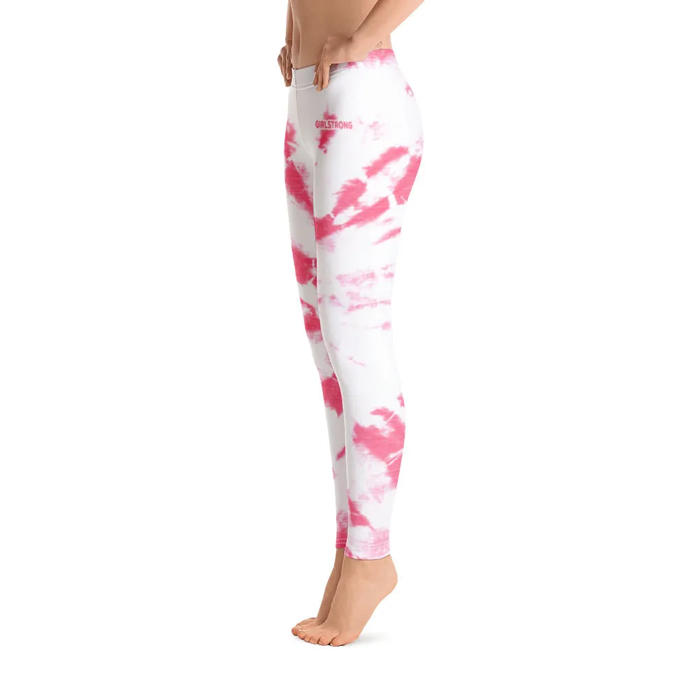 ELEVATED ESSENTIALS, SLIM AND SCULPT LEGGING PINK TIE DYE