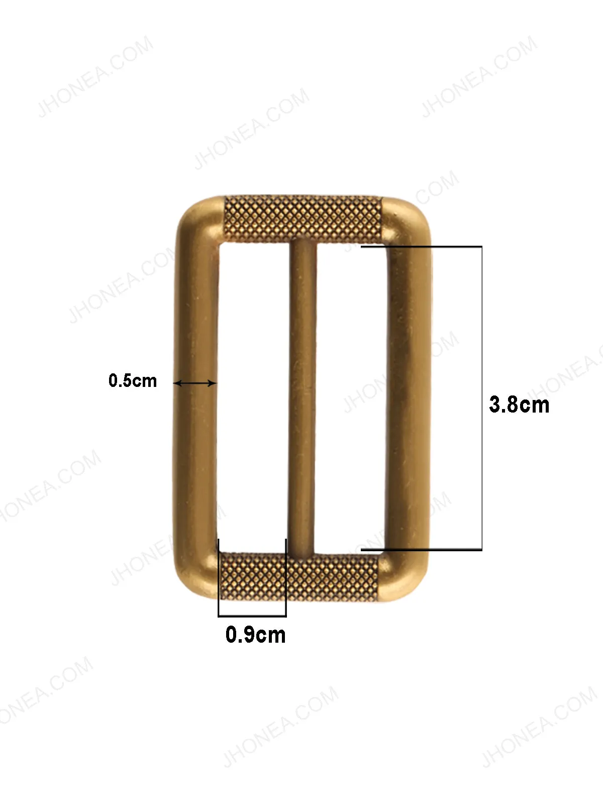 Engraved Border Adjustable Webbing Strap Tri-Glide Slider Buckle