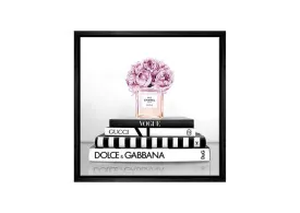 Fashion Books with Chanel Perfume 2 | Fashion Canvas Wall Art Print