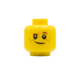 Freckles, Smirk - Custom Printed Minifigure Head