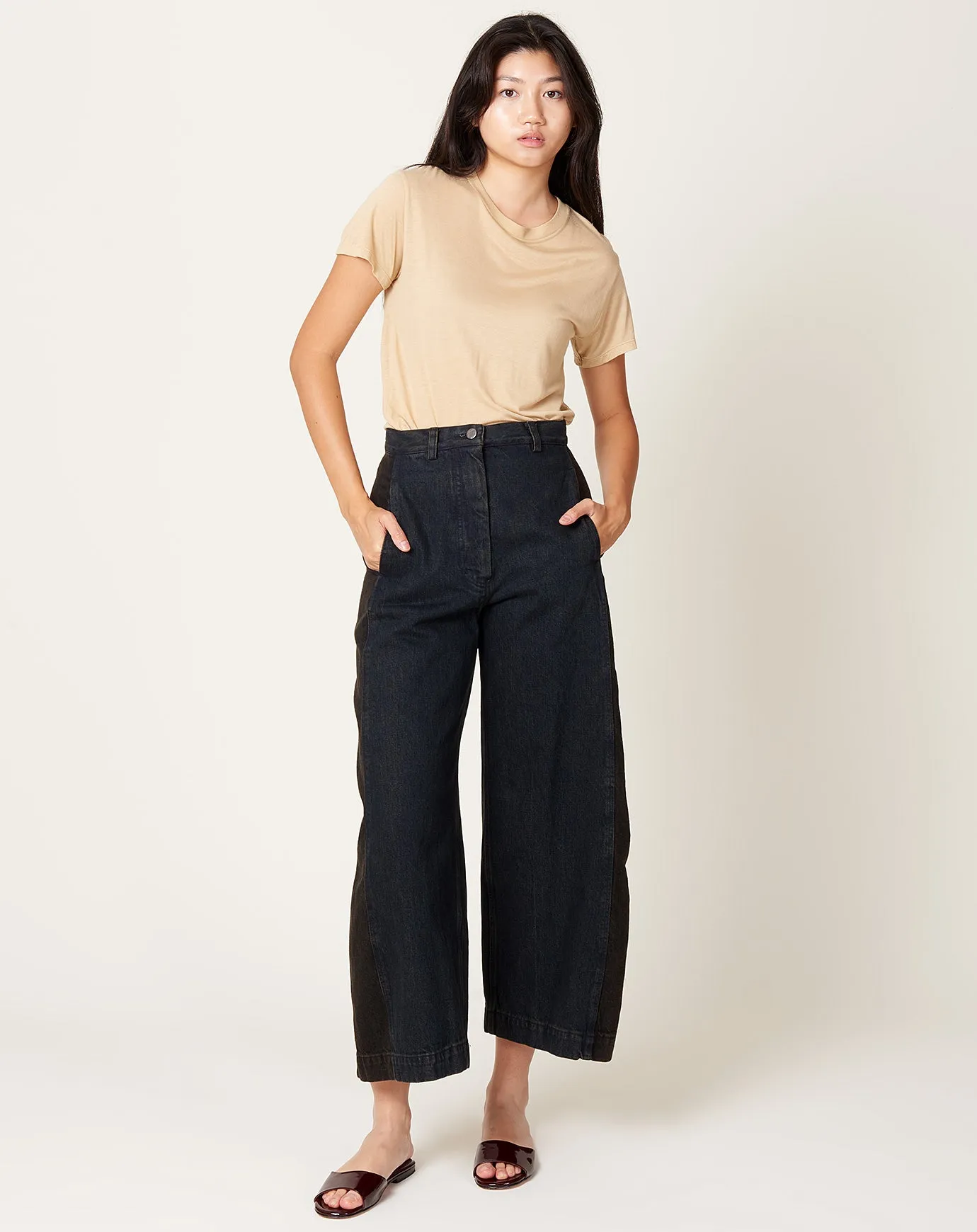 Garra Pant in Brown Overdye Mission Denim