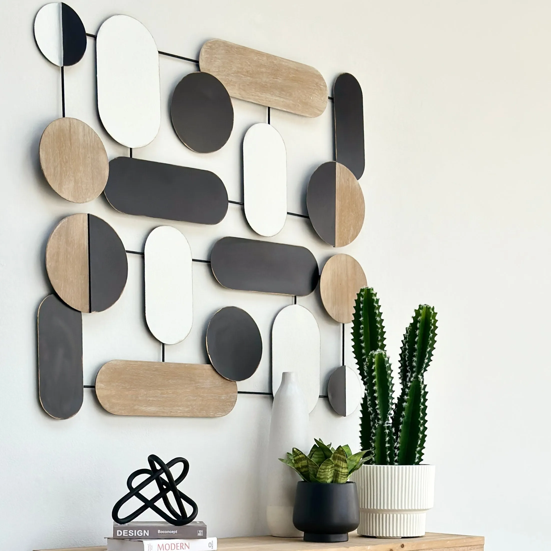 Geometric Connections Metal Wall Art