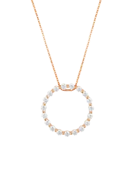 Georgini Circle Of Life Pendant w/ CZ - Rose Gold