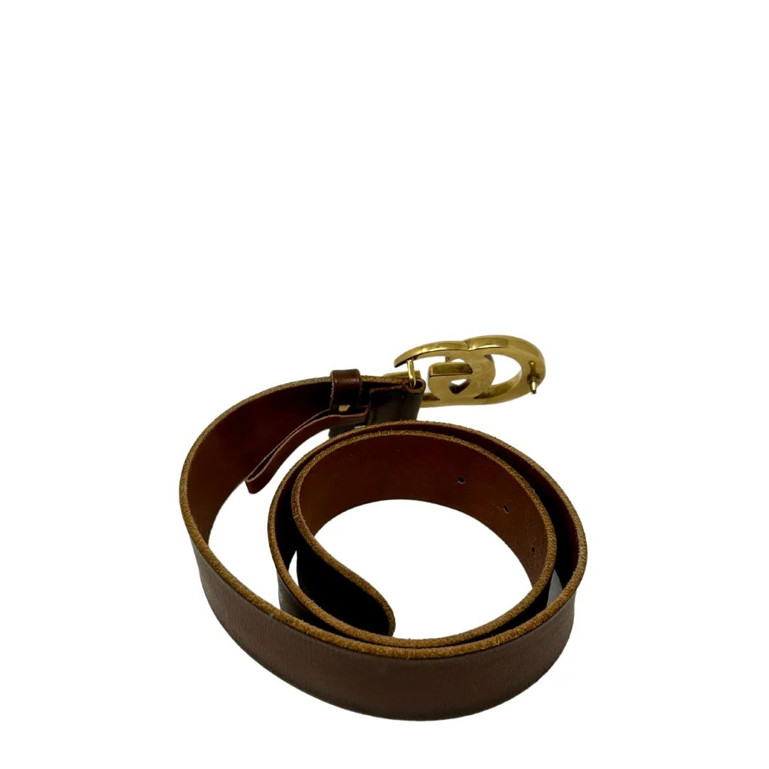 Gucci Distressed Brown 1.5" Marmont Belt - Size 75