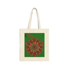 Handmade Mandala Design Christmas Tote Bag - Spread Joy & Cheer