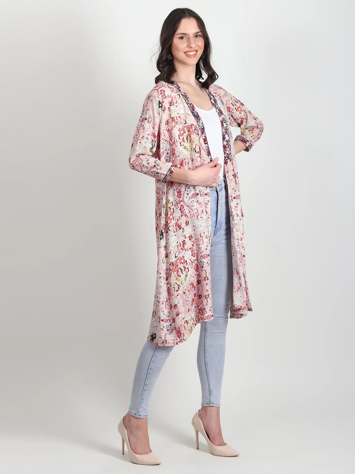 Harve  long Printed shrug