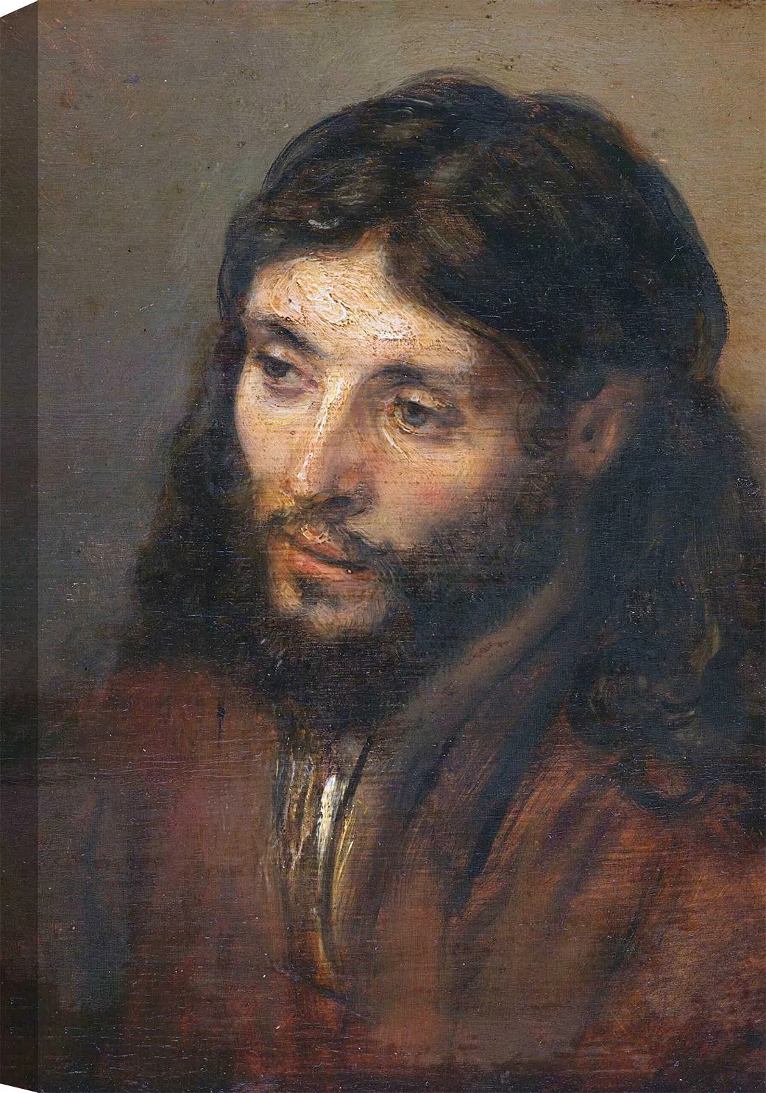 Head of Christ | Rembrandt Van Rijn Masters Classic Art in Gallery Wrapped Canvas | Various Sizes