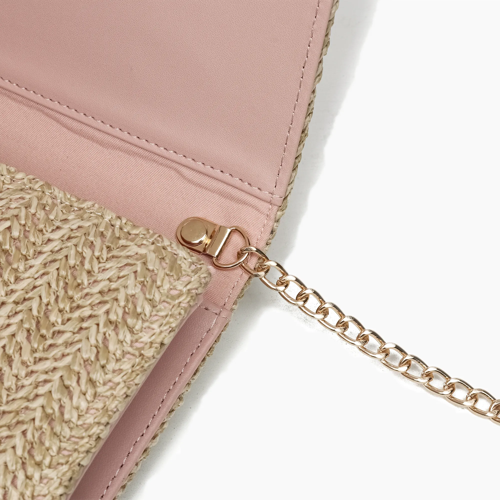 Instant Shipping! Bonnie Straw Crossbody Purse: Blush