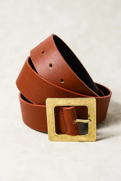 LARGE GOLD SQUARE BUCKLE BELT