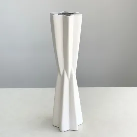 Large Upside Down Star White Vase