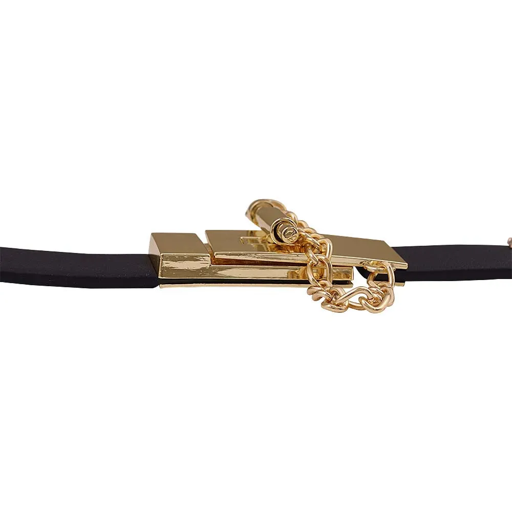 Luxury Style 2 Part Closure Clasp Belt With Chain Lock