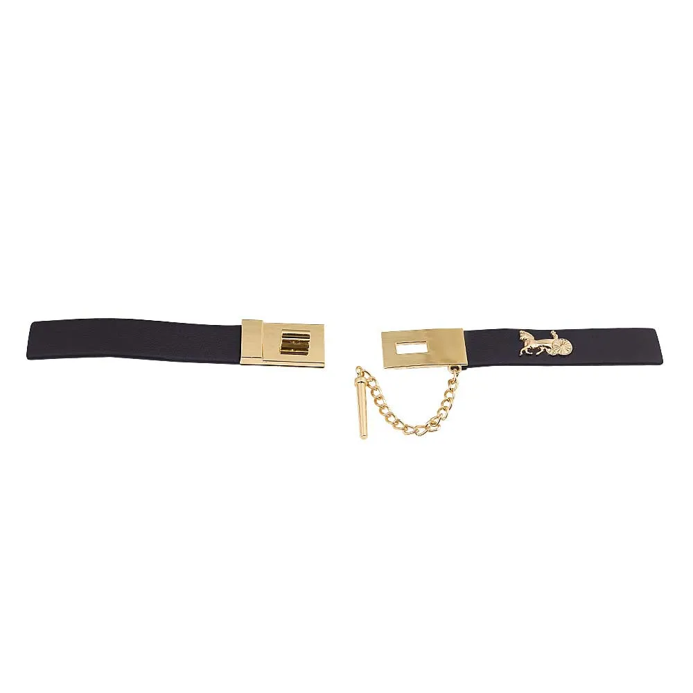 Luxury Style 2 Part Closure Clasp Belt With Chain Lock