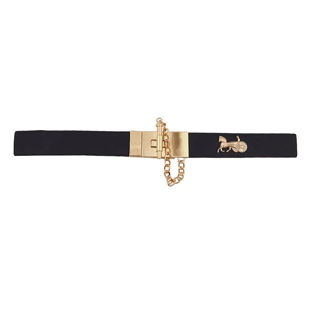 Luxury Style 2 Part Closure Clasp Belt With Chain Lock