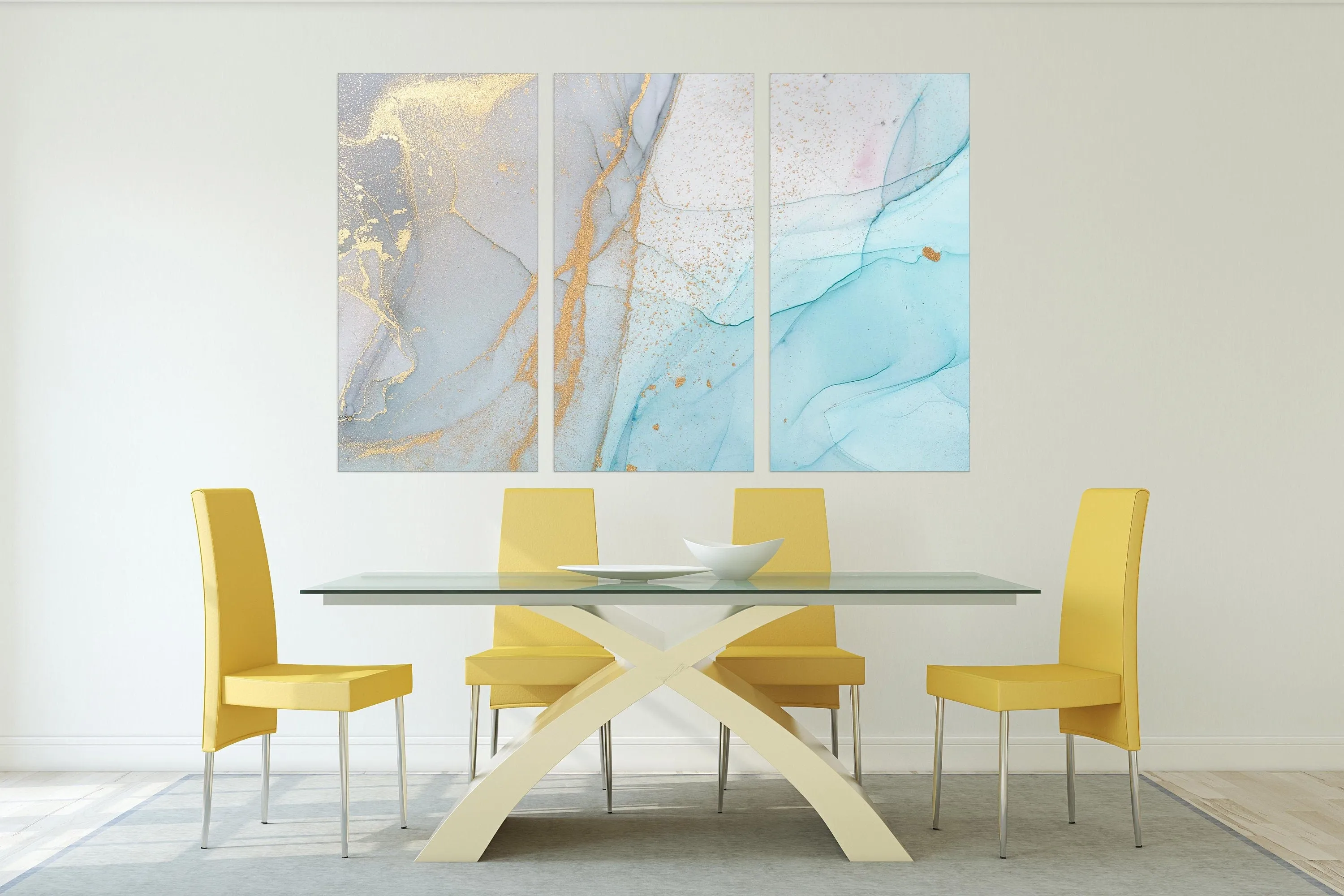 Marble fabric Modern abstract art Wall collage kit Multi panel canvas Wall art Canvas painting Abstract wall art Home wall decor