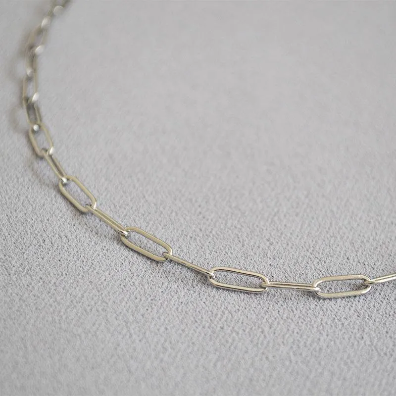 Modern Chain Paperclip Chic Gold Necklace