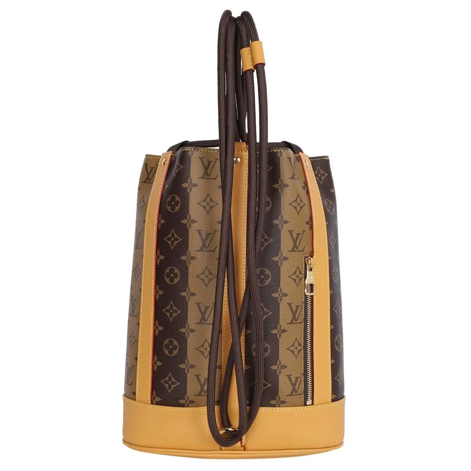 Monogram Canvas Leather Randonnée Backpack (Authentic)