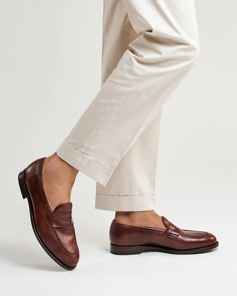 Museum Cognac Leather Penny Loafer