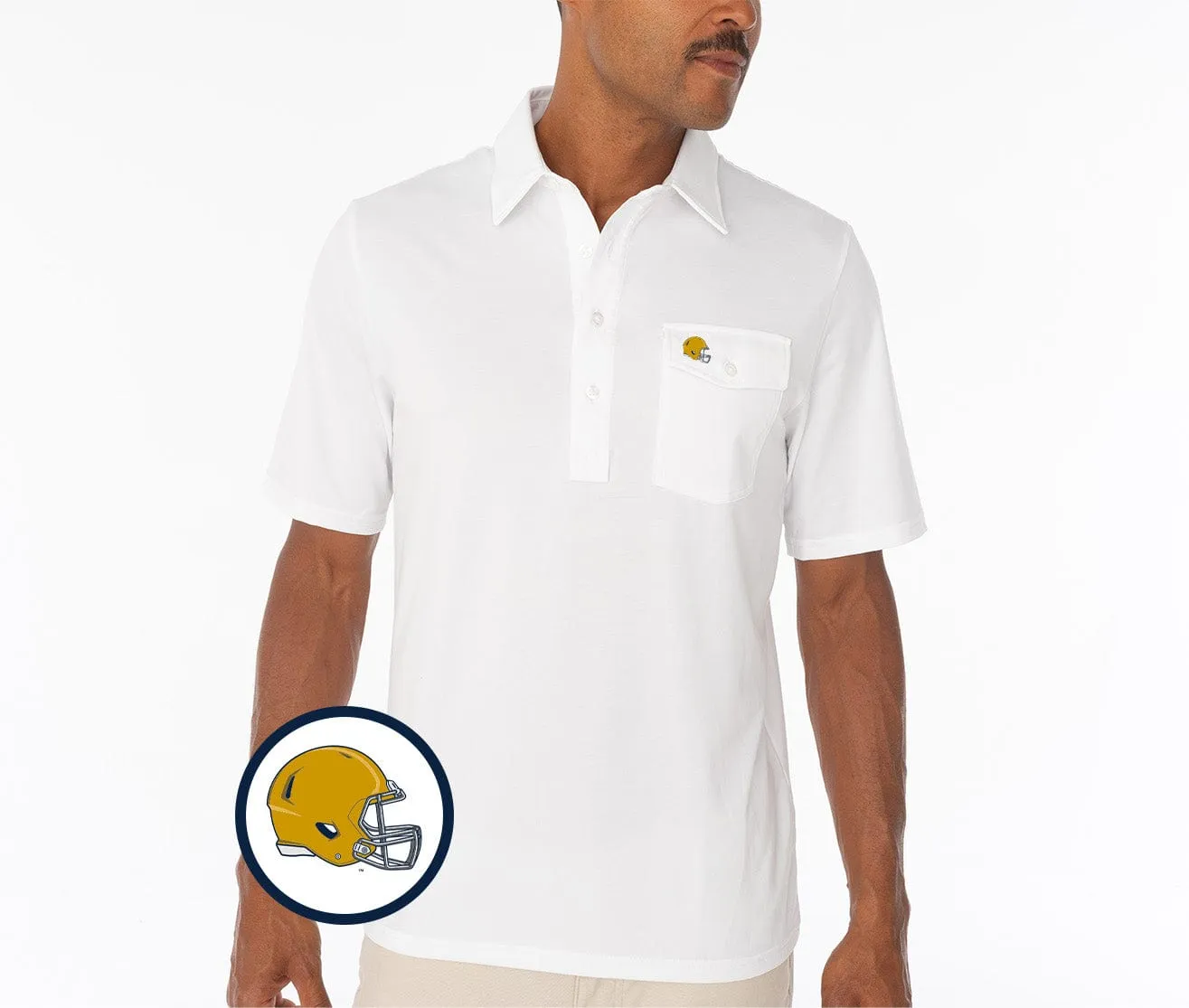 Notre Dame - Coach's Performance Players Shirt - Helmet - White