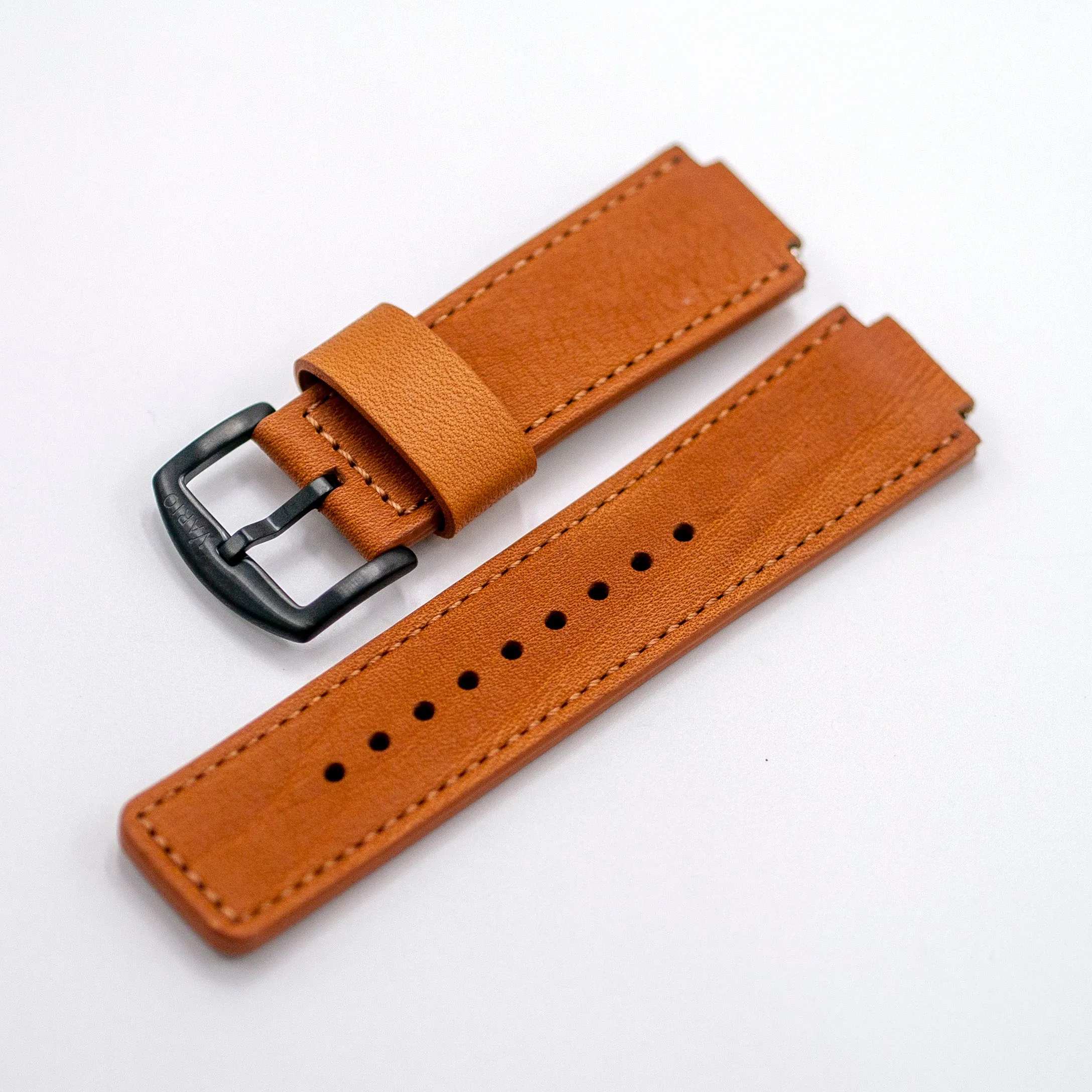 Performance Leather Water Resistant Camel Brown G-Shock Replacement Watch Strap