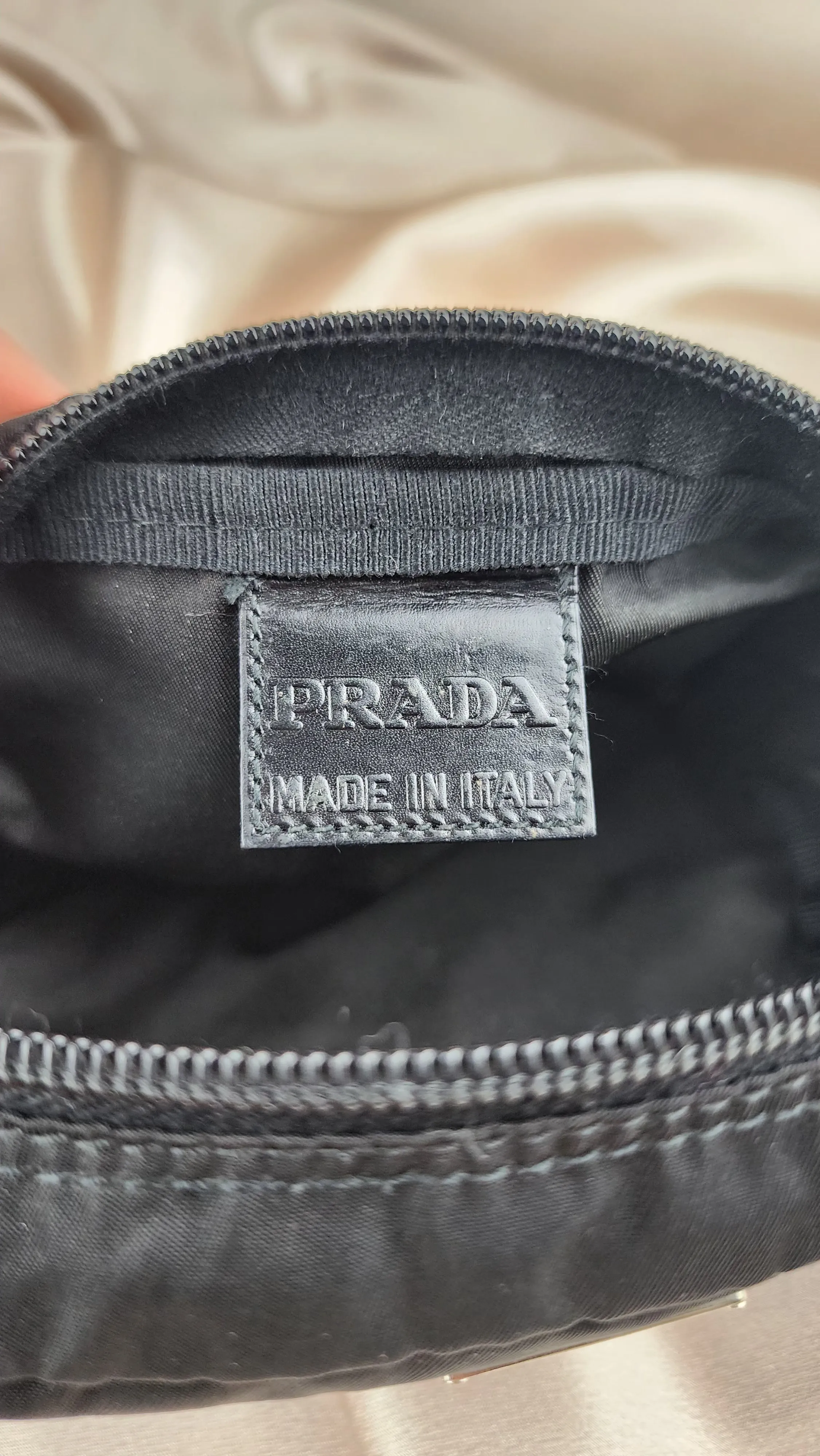 Prada Logo Plate Nylon Cosmetic Pouch - 923