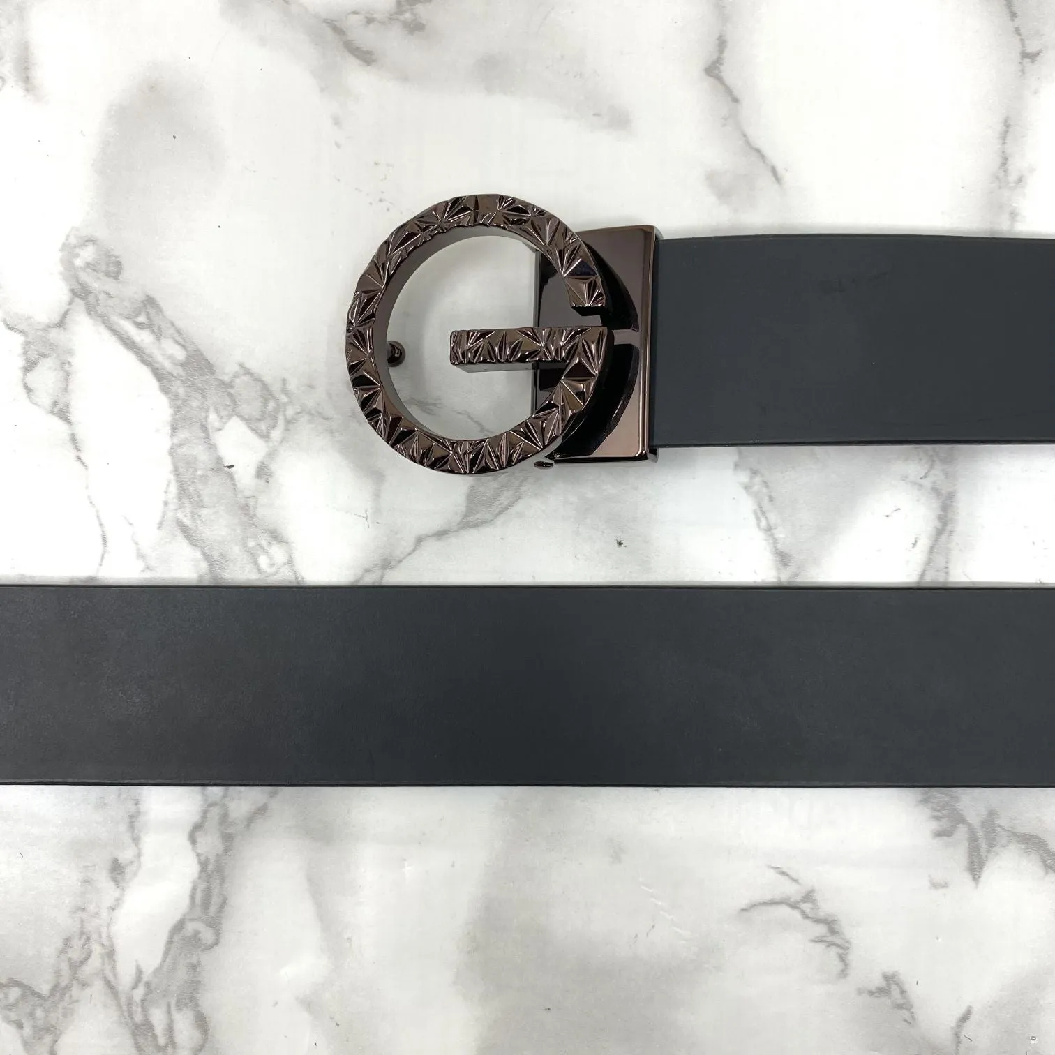 Premium Shiny G-letter Design Formal Leather Belt-JonasParamount