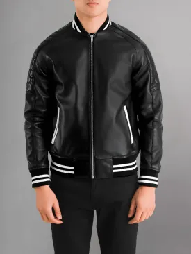 San Antonio Spurs Varsity Black Leather Jacket