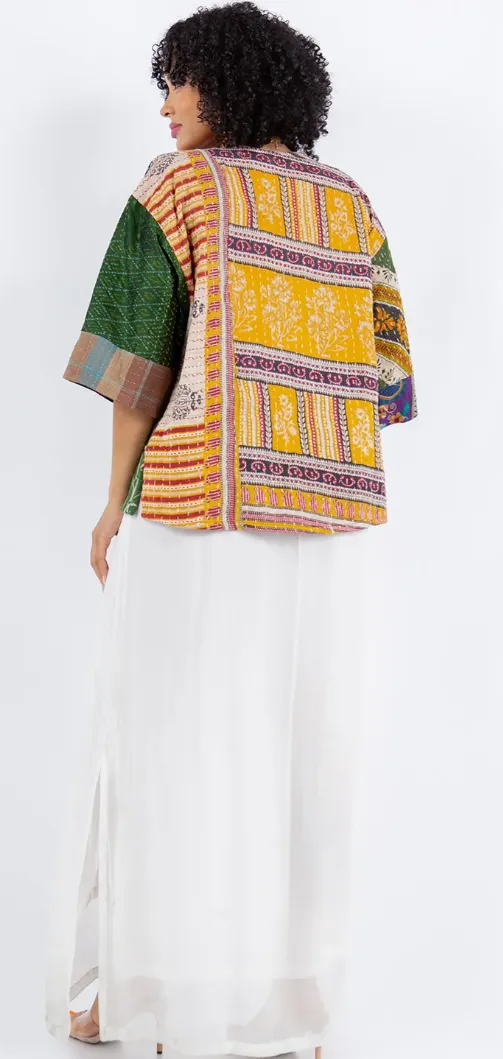 Somewhere Over the Rainbow Kantha Boho Chic Flirty Fashionista Jackets