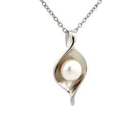 Sterling Silver Freshwater Pearl White 7.5-8 mm Pendant