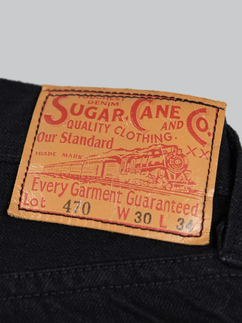 Sugar Cane "Type III" 13oz Black Denim Slim Jeans