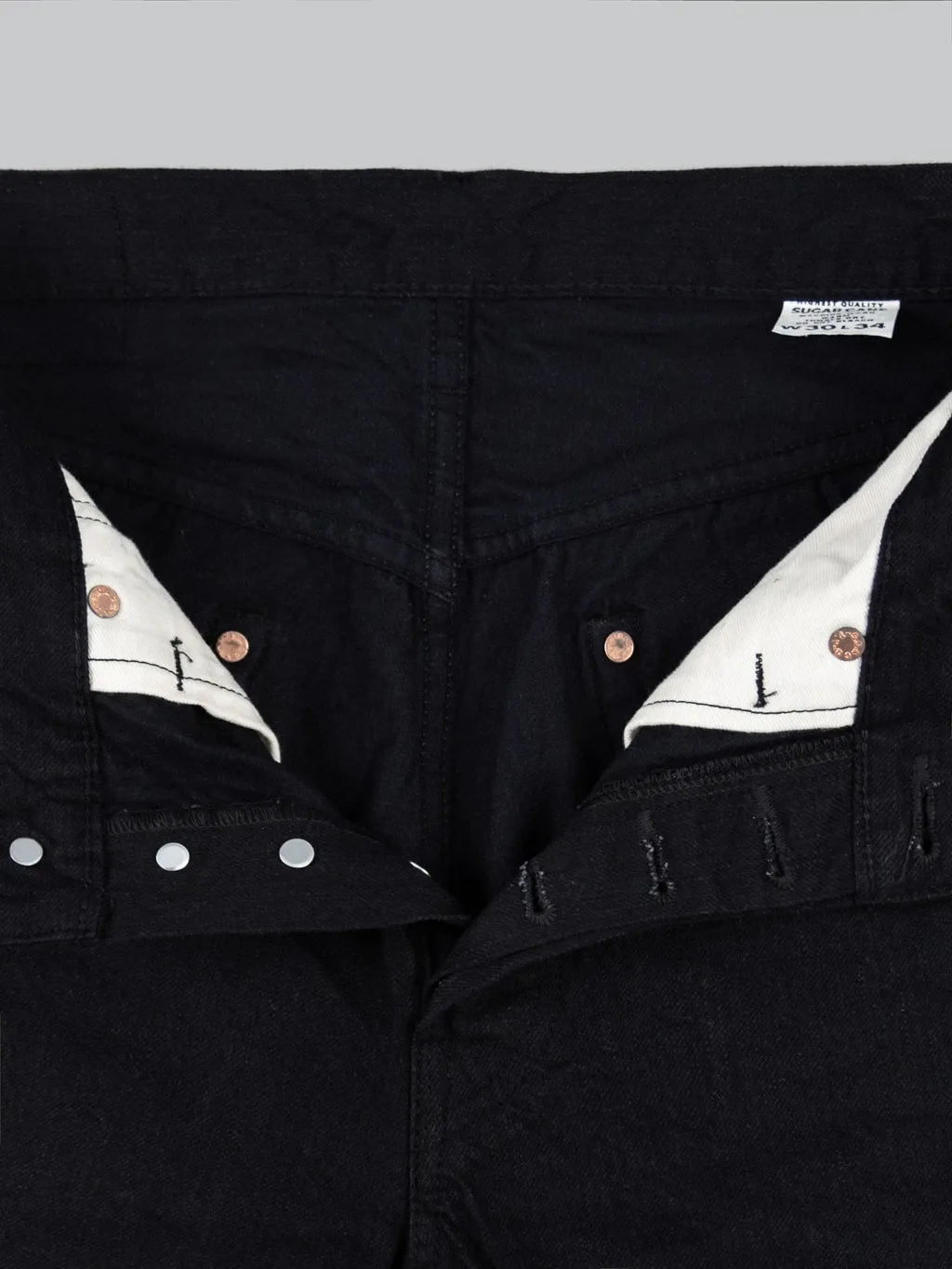 Sugar Cane "Type III" 13oz Black Denim Slim Jeans