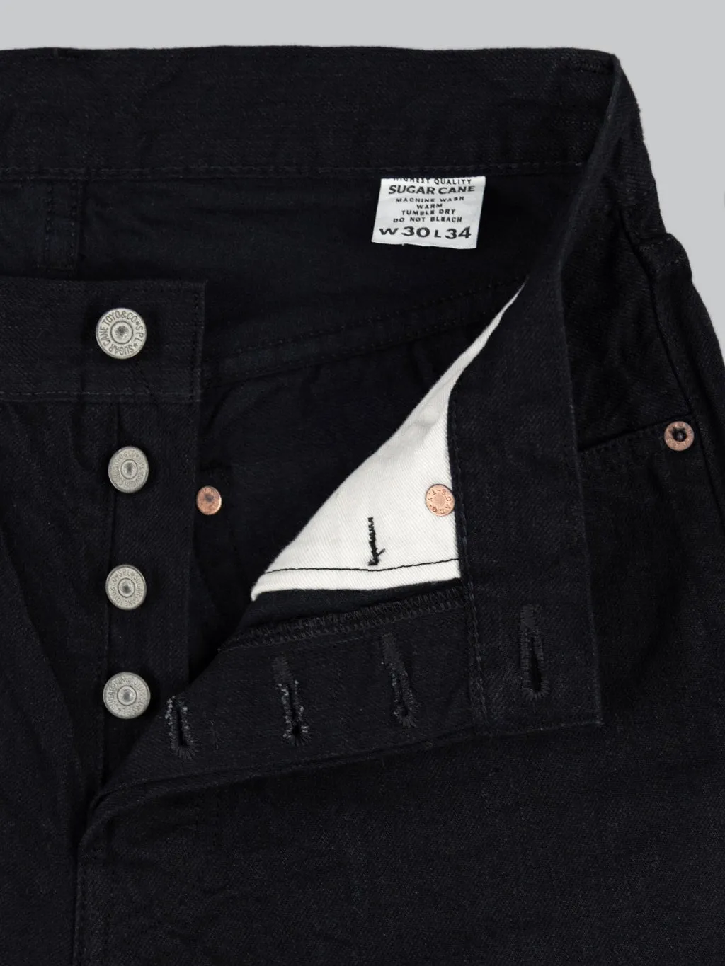 Sugar Cane "Type III" 13oz Black Denim Slim Jeans