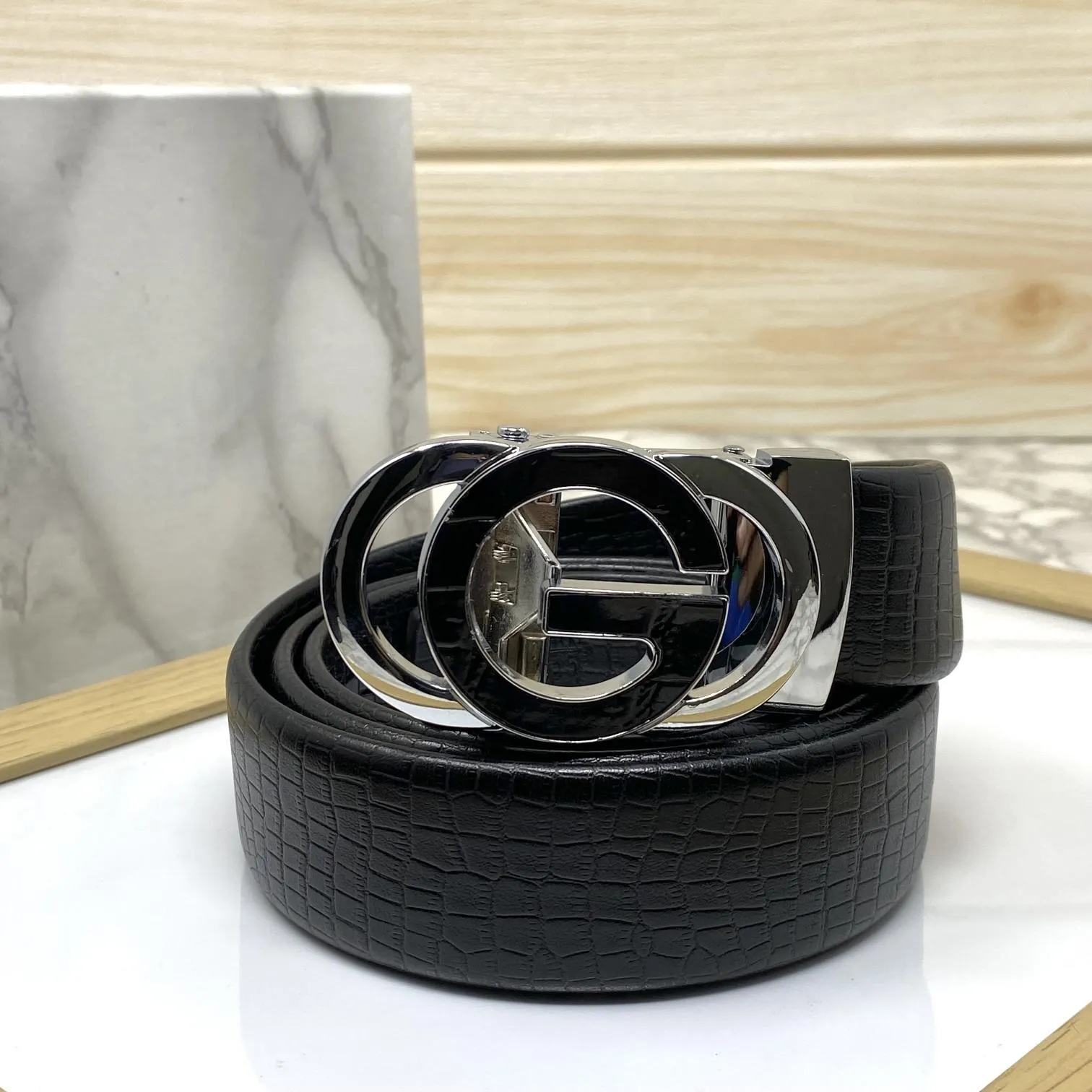 Tri G-Shape Casual Two Tone Adjustable Auto Belt For Men-JonasParamount