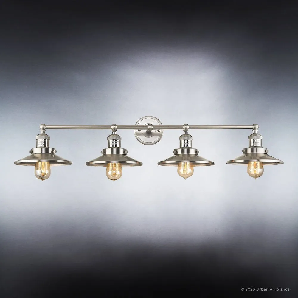 UEX2447 New Traditional Bath Light 8''H x 38''W, Satin Nickel Finish, Sanford Collection