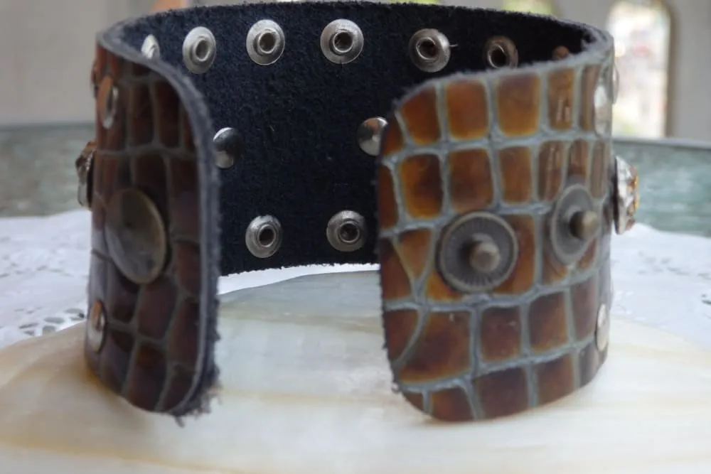 Wide Leather Bracelet