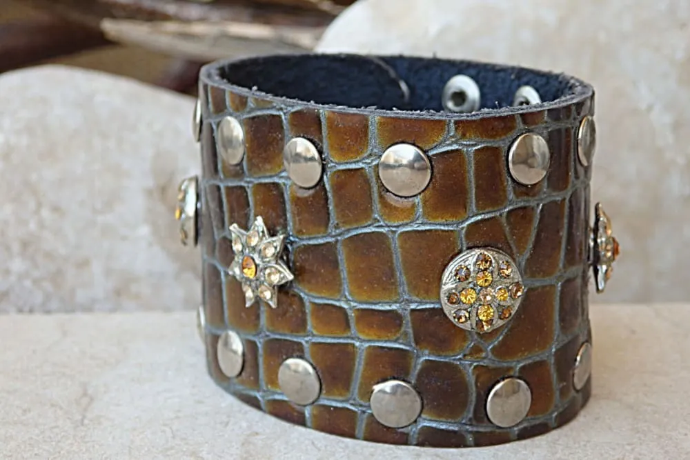 Wide Leather Bracelet